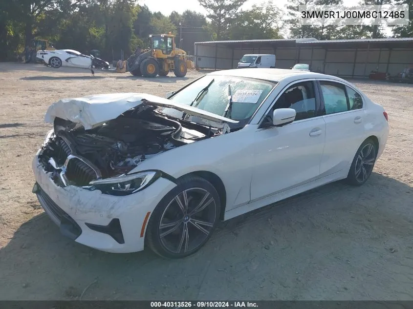 2021 BMW 330I VIN: 3MW5R1J00M8C12485 Lot: 40313526