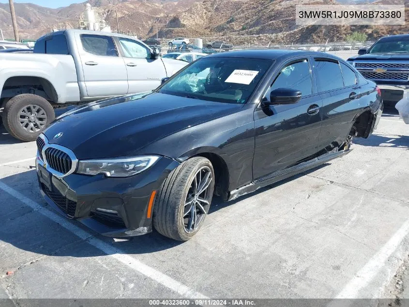 2021 BMW 330I VIN: 3MW5R1J09M8B73380 Lot: 40323600