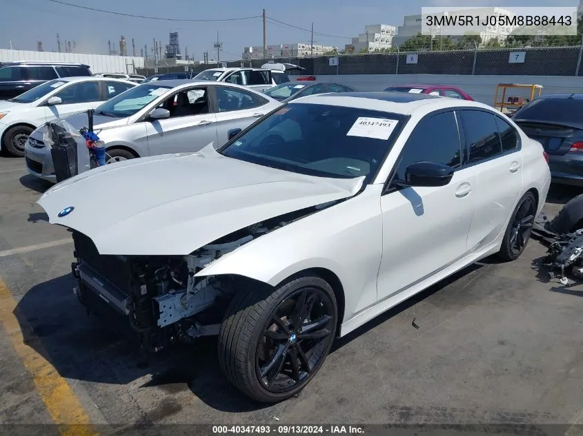 2021 BMW 330I VIN: 3MW5R1J05M8B88443 Lot: 40347493