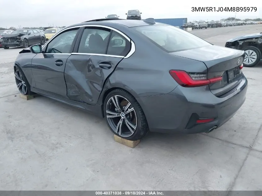 2021 BMW 330I VIN: 3MW5R1J04M8B95979 Lot: 40371038