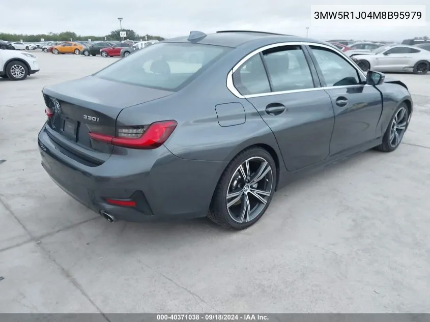 2021 BMW 330I VIN: 3MW5R1J04M8B95979 Lot: 40371038