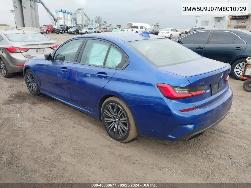 2021 BMW 3 Series M340I xDrive VIN: 3MW5U9J07M8C10729 Lot: 40380677