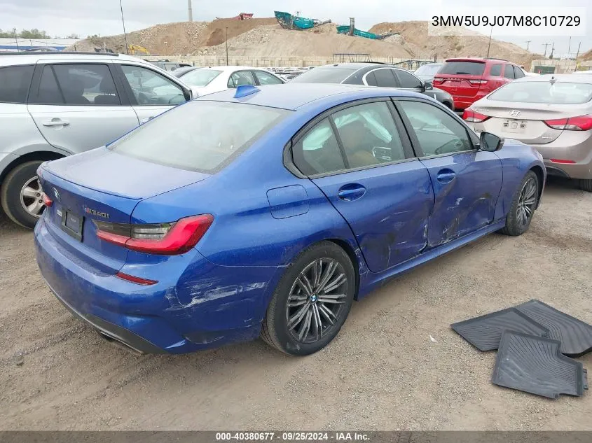 3MW5U9J07M8C10729 2021 BMW 3 Series M340I xDrive