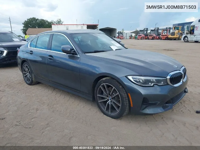 2021 BMW 330I VIN: 3MW5R1J00M8B71503 Lot: 40381833