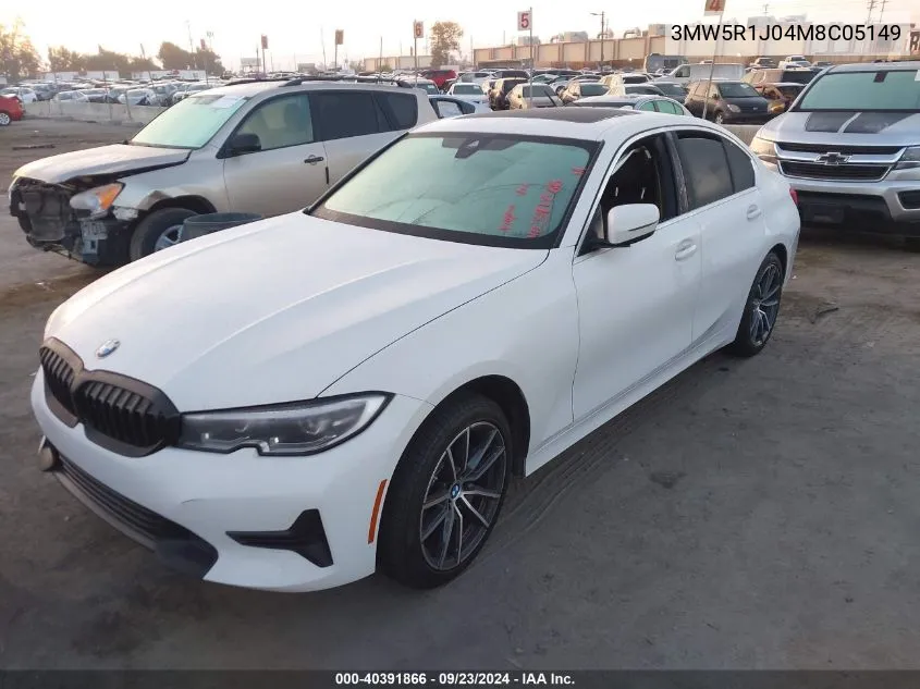 2021 BMW 330I VIN: 3MW5R1J04M8C05149 Lot: 40391866