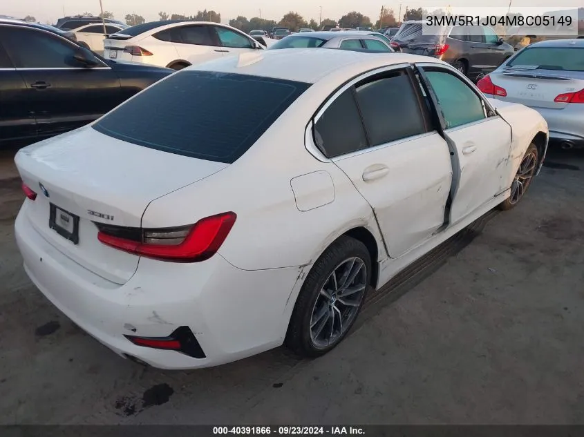 2021 BMW 330I VIN: 3MW5R1J04M8C05149 Lot: 40391866