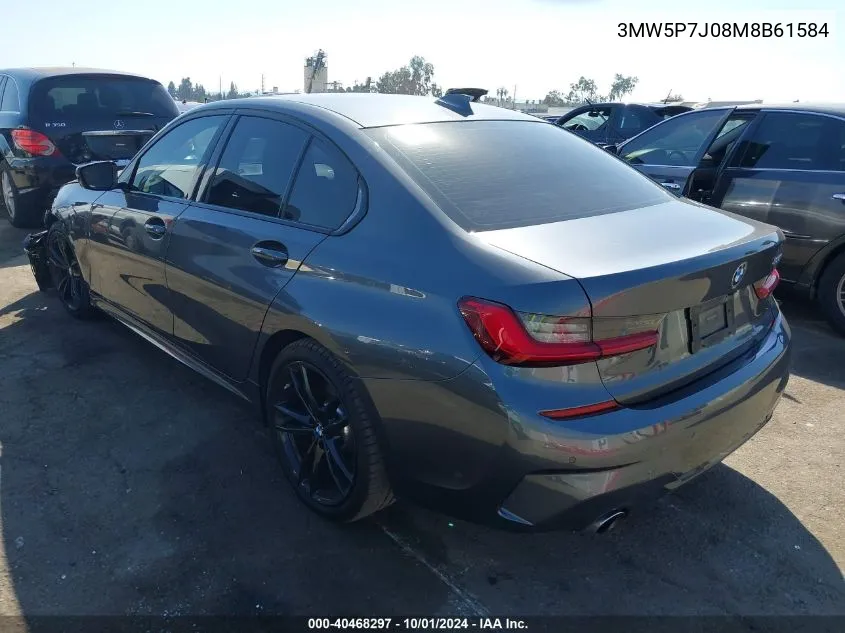 2021 BMW 3 Series 330E VIN: 3MW5P7J08M8B61584 Lot: 40468297