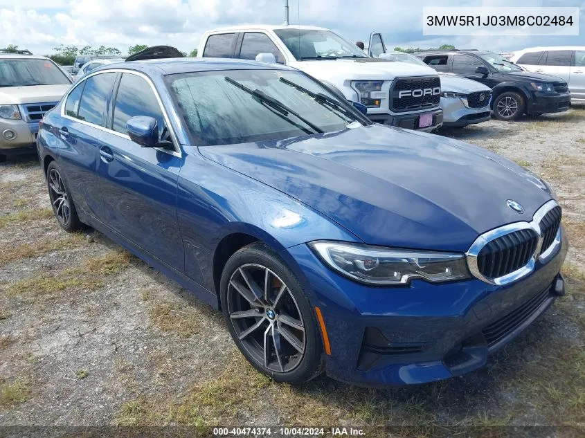 2021 BMW 330I VIN: 3MW5R1J03M8C02484 Lot: 40474374