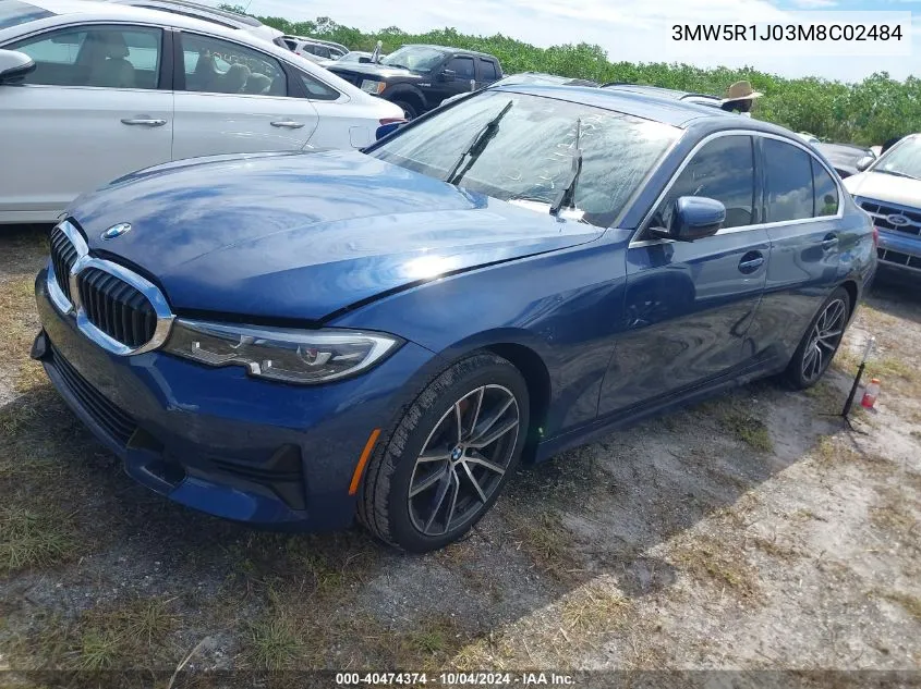 2021 BMW 330I VIN: 3MW5R1J03M8C02484 Lot: 40474374