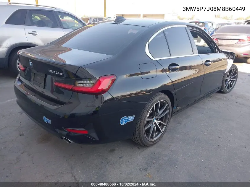 2021 BMW 3 Series 330E VIN: 3MW5P7J08M8B60449 Lot: 40486568