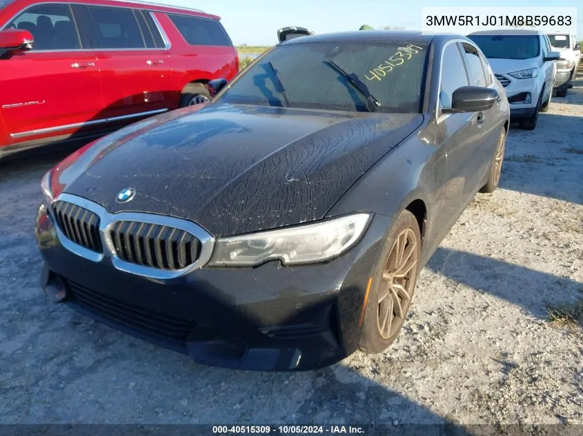 2021 BMW 330I VIN: 3MW5R1J01M8B59683 Lot: 40515309