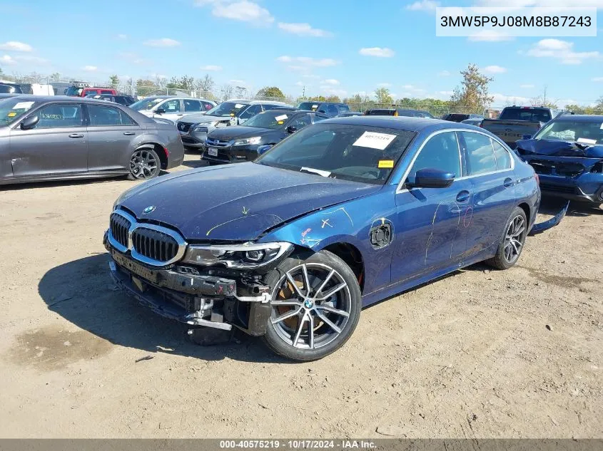 2021 BMW 3 Series 330E xDrive VIN: 3MW5P9J08M8B87243 Lot: 40575219