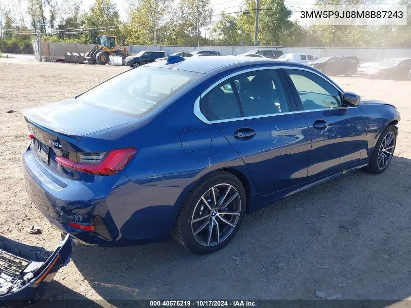 2021 BMW 3 Series 330E xDrive VIN: 3MW5P9J08M8B87243 Lot: 40575219