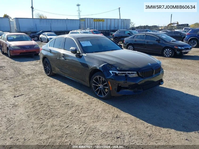 2021 BMW 330I xDrive VIN: 3MW5R7J00M8B60634 Lot: 40657521