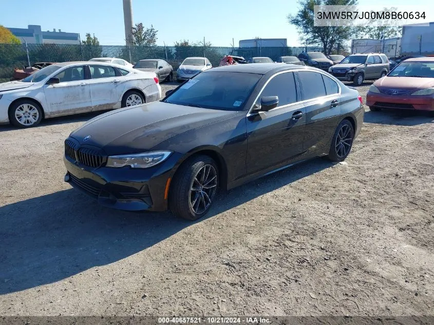 2021 BMW 330I xDrive VIN: 3MW5R7J00M8B60634 Lot: 40657521