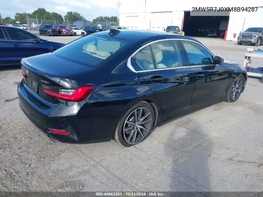 3MW5R7J0XM8B94287 2021 BMW 330I xDrive