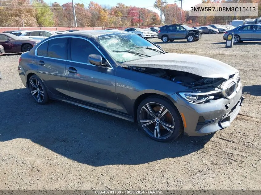 2021 BMW 330I xDrive VIN: 3MW5R7J08M8C15413 Lot: 40701788