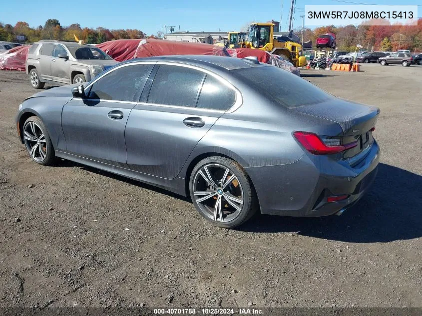 2021 BMW 330I xDrive VIN: 3MW5R7J08M8C15413 Lot: 40701788