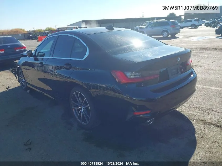 2021 BMW 330I VIN: 3MW5R1J07M8B89769 Lot: 40718924