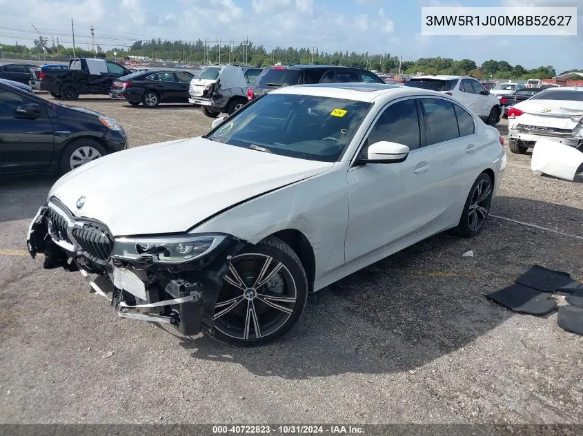 2021 BMW 330I VIN: 3MW5R1J00M8B52627 Lot: 40722823