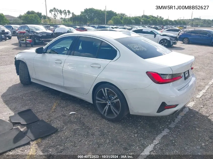 2021 BMW 330I VIN: 3MW5R1J00M8B52627 Lot: 40722823