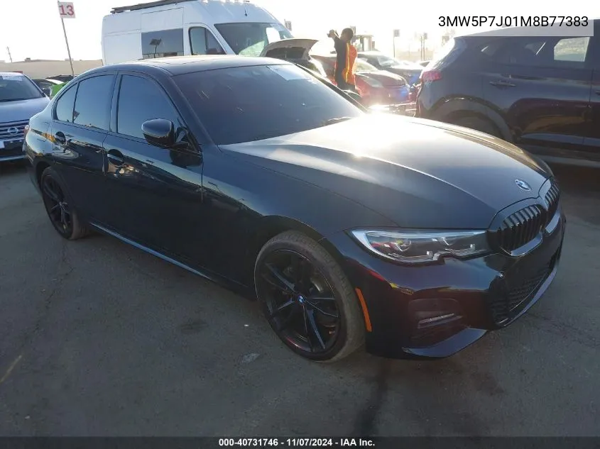 2021 BMW 3 Series 330E VIN: 3MW5P7J01M8B77383 Lot: 40731746