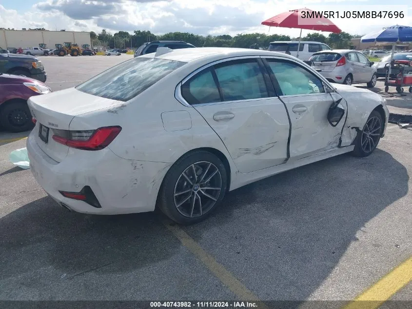 2021 BMW 330I VIN: 3MW5R1J05M8B47696 Lot: 40743982