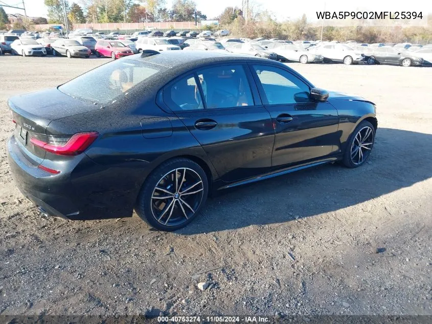 2021 BMW 3 Series 330E xDrive VIN: WBA5P9C02MFL25394 Lot: 40753274