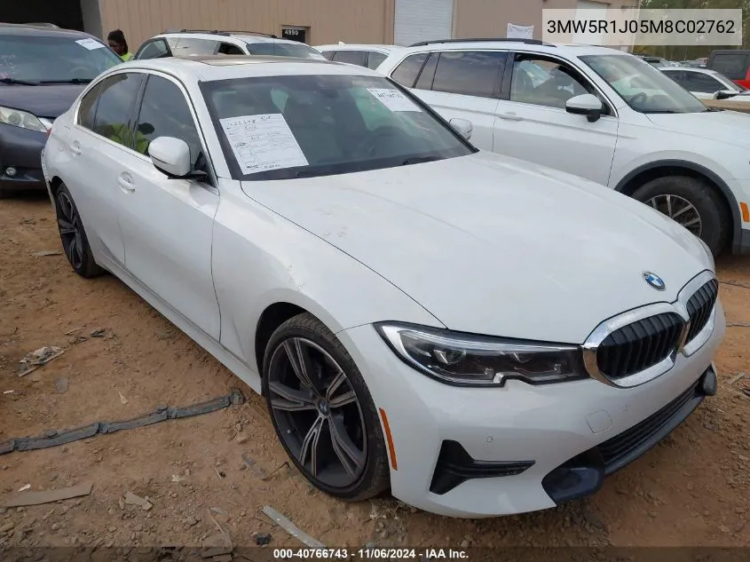 2021 BMW 330I VIN: 3MW5R1J05M8C02762 Lot: 40766743