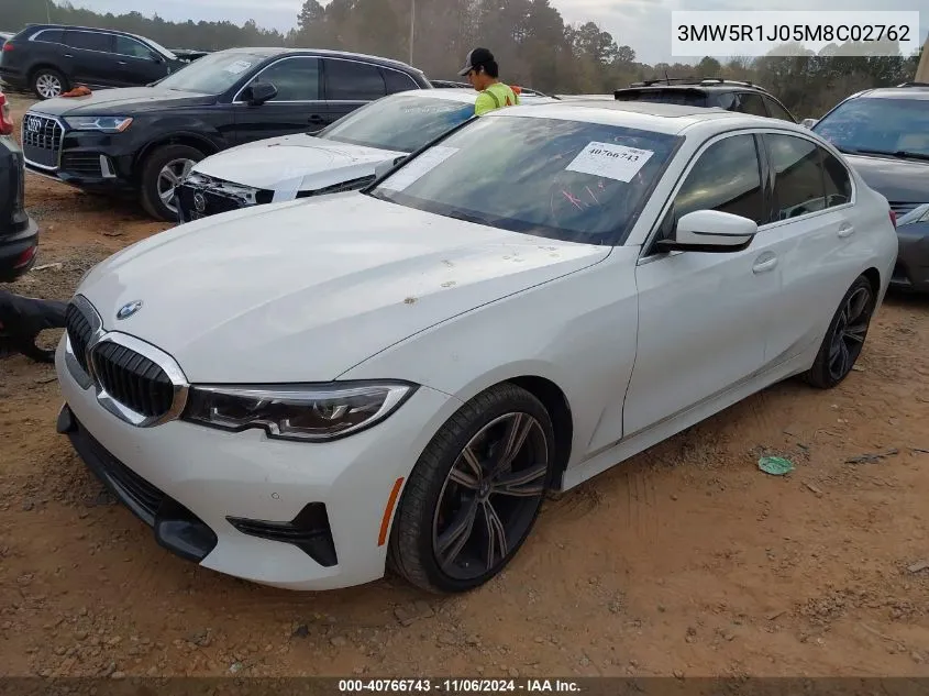 2021 BMW 330I VIN: 3MW5R1J05M8C02762 Lot: 40766743