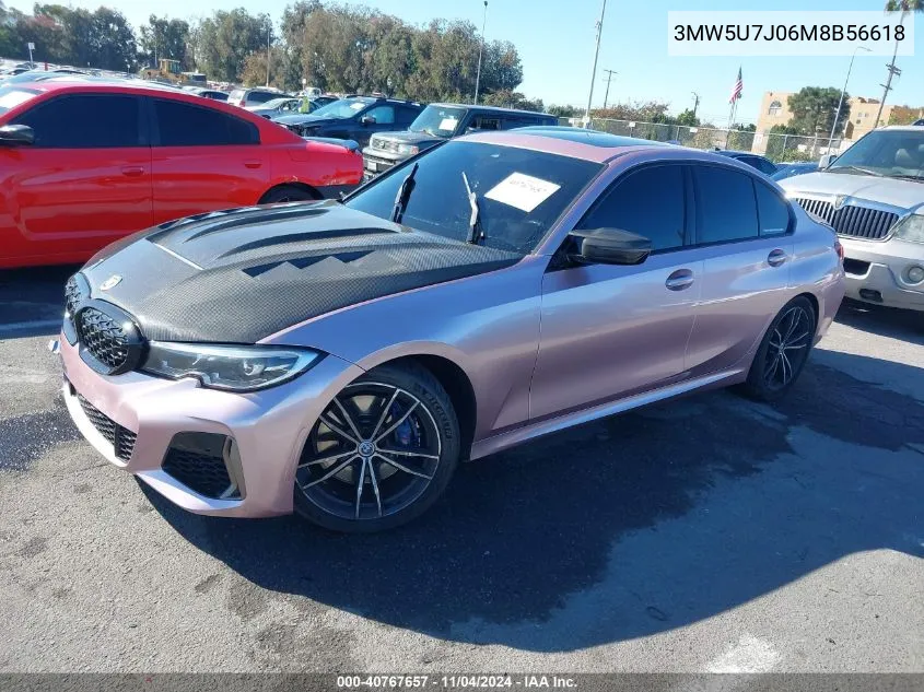 2021 BMW M340I VIN: 3MW5U7J06M8B56618 Lot: 40767657