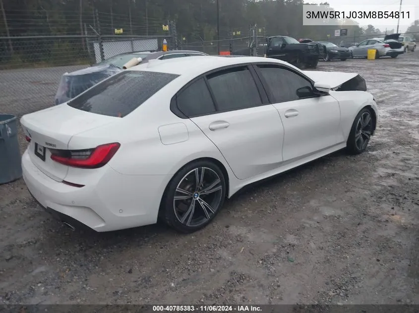 2021 BMW 330I VIN: 3MW5R1J03M8B54811 Lot: 40785383