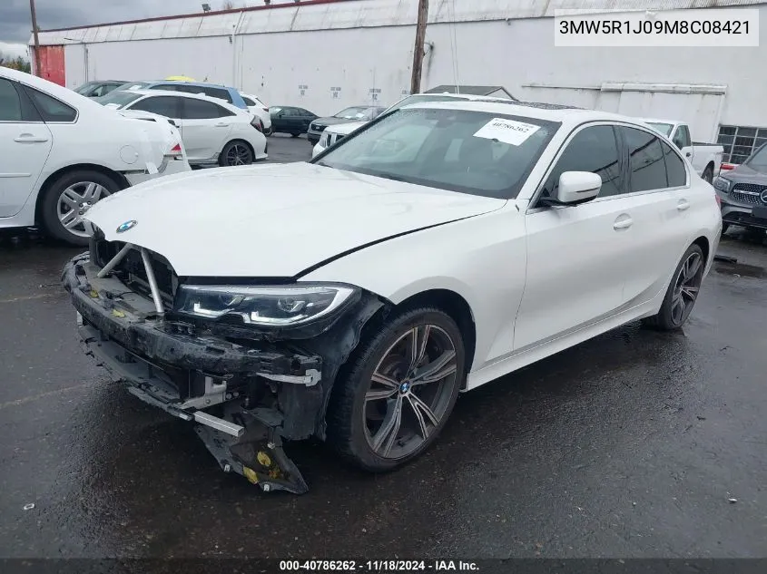 2021 BMW 330I VIN: 3MW5R1J09M8C08421 Lot: 40786262