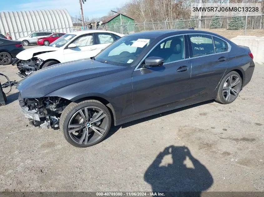 2021 BMW 330I xDrive VIN: 3MW5R7J06M8C13238 Lot: 40789380