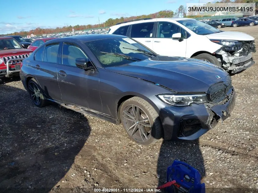 2021 BMW 3 Series M340I xDrive VIN: 3MW5U9J00M8B54195 Lot: 40829051