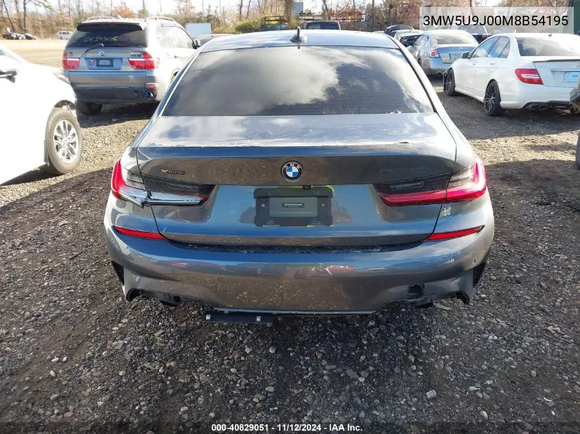 2021 BMW 3 Series M340I xDrive VIN: 3MW5U9J00M8B54195 Lot: 40829051