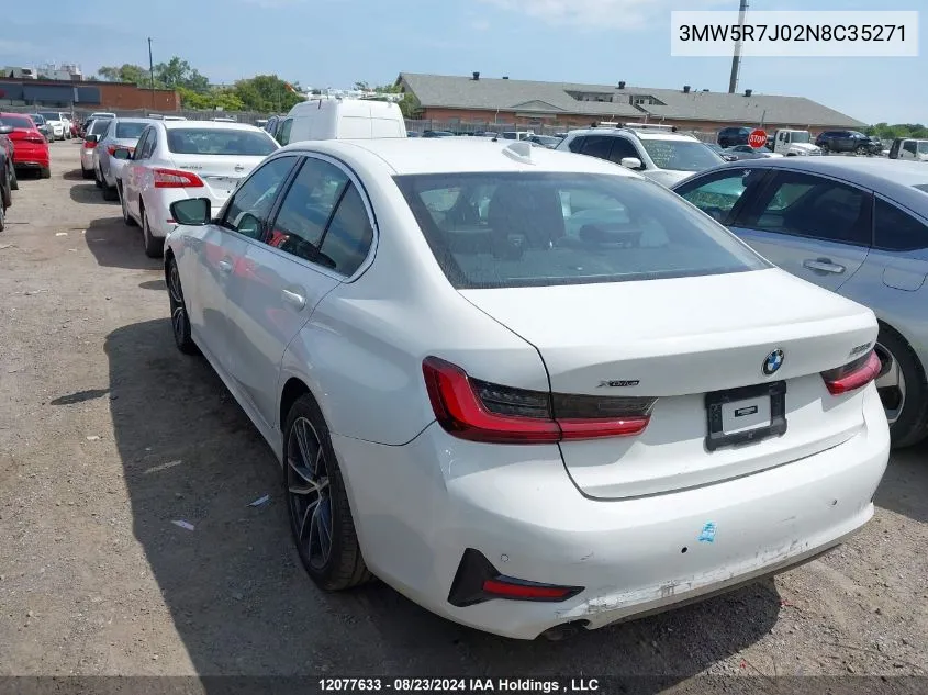 3MW5R7J02N8C35271 2022 BMW 3 Series