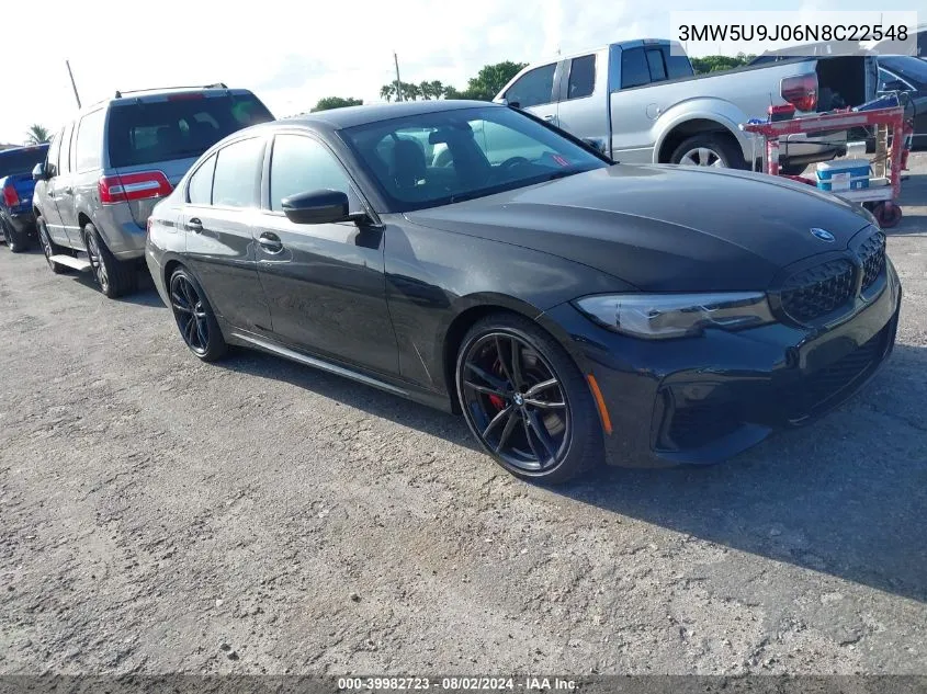 2022 BMW 3 Series M340I xDrive VIN: 3MW5U9J06N8C22548 Lot: 39982723