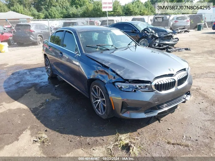 2022 BMW 330I xDrive VIN: 3MW5R7J07N8C64295 Lot: 40148967