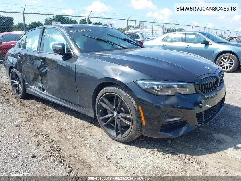 2022 BMW 330I xDrive VIN: 3MW5R7J04N8C46918 Lot: 40165817