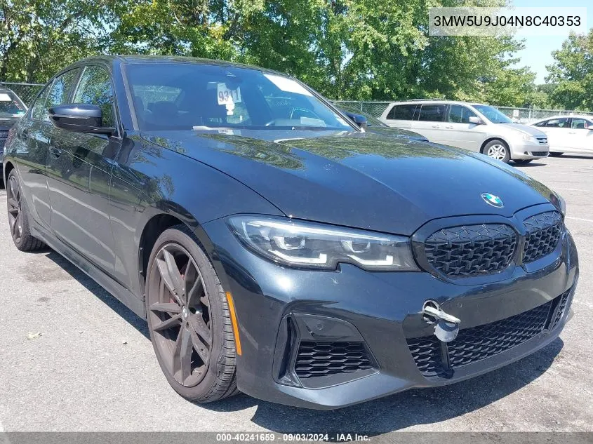 2022 BMW 3 Series M340I xDrive VIN: 3MW5U9J04N8C40353 Lot: 40241659