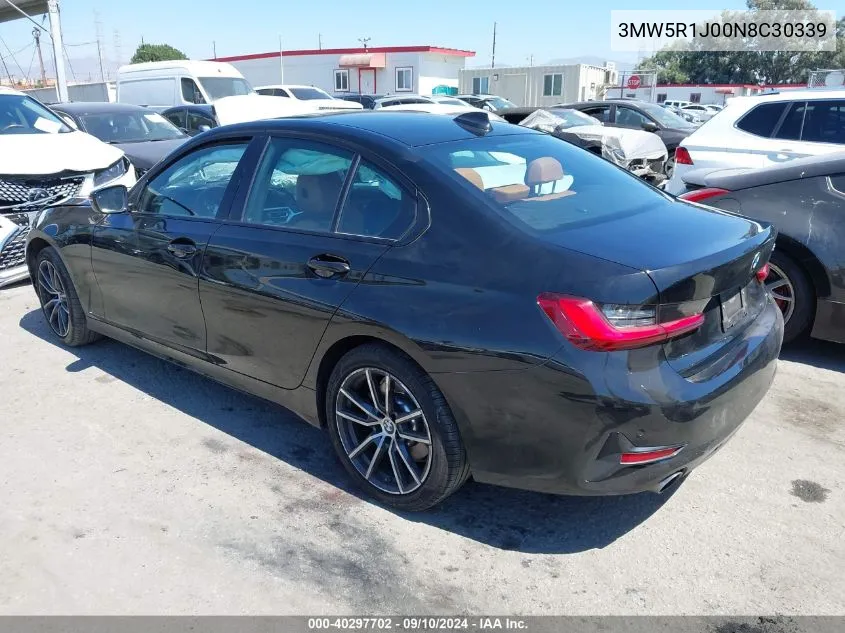 3MW5R1J00N8C30339 2022 BMW 330I