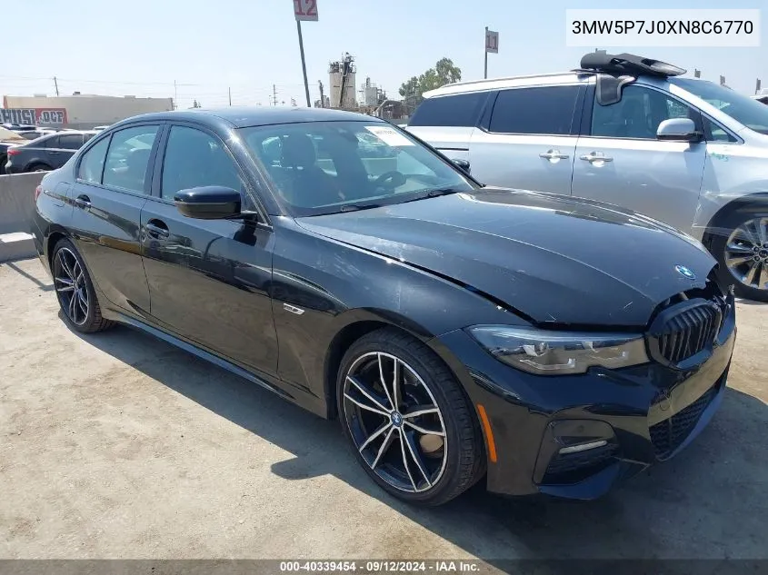 2022 BMW 330E VIN: 3MW5P7J0XN8C6770 Lot: 40339454