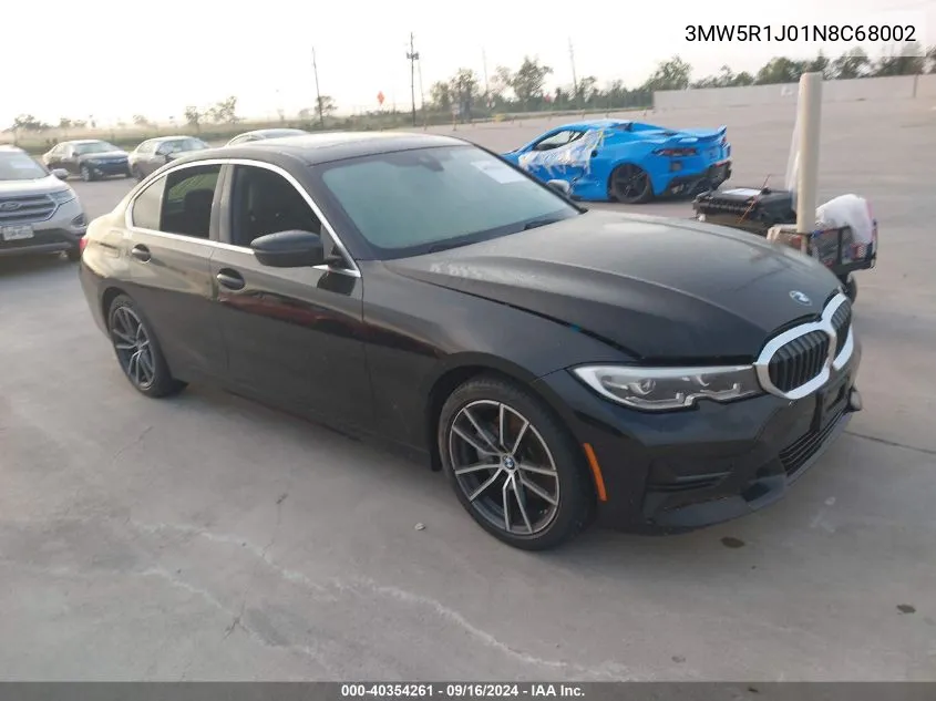 2022 BMW 330I VIN: 3MW5R1J01N8C68002 Lot: 40354261