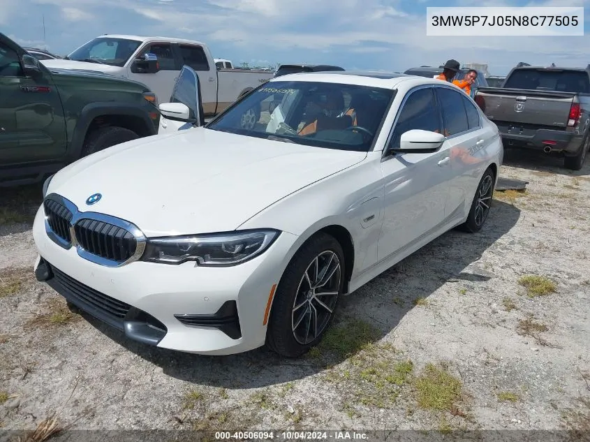 2022 BMW 3 Series 330E VIN: 3MW5P7J05N8C77505 Lot: 40506094