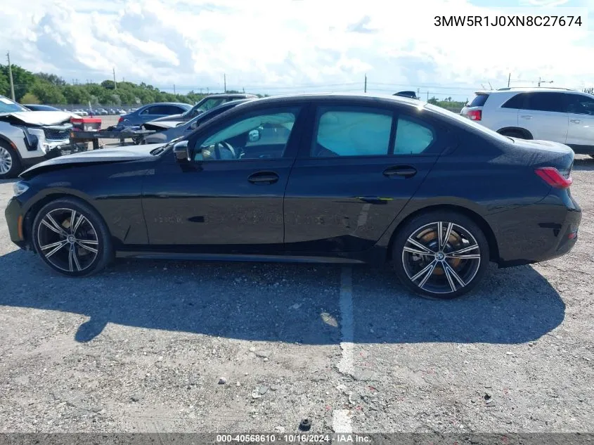 3MW5R1J0XN8C27674 2022 BMW 330I