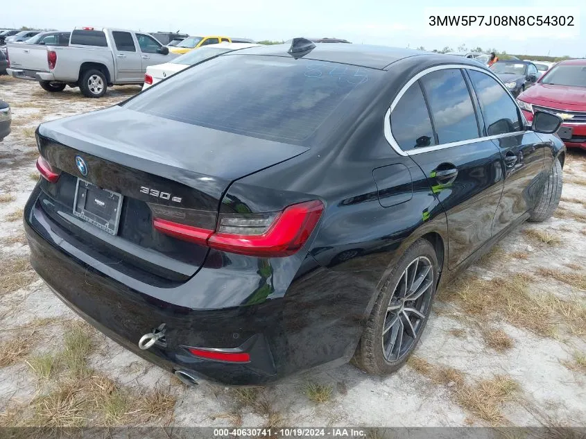 2022 BMW 3 Series VIN: 3MW5P7J08N8C54302 Lot: 40630741