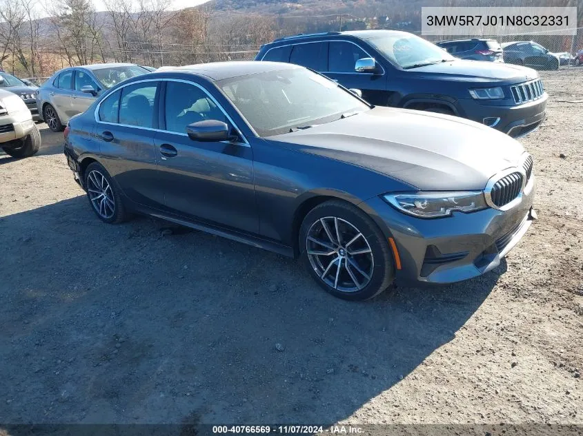 2022 BMW 330I xDrive VIN: 3MW5R7J01N8C32331 Lot: 40766569