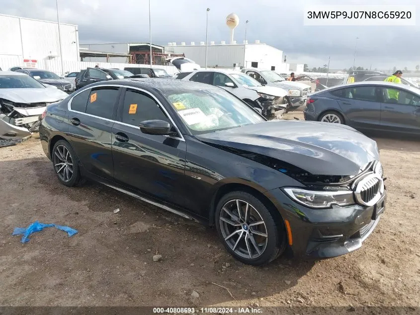 2022 BMW 3 Series 330E xDrive VIN: 3MW5P9J07N8C65920 Lot: 40808693