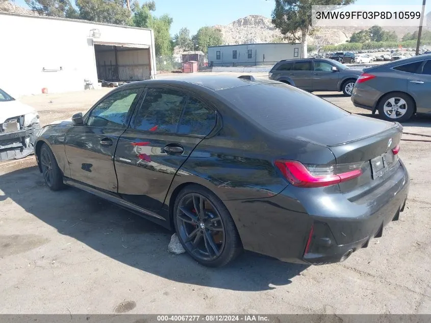 2023 BMW 330I VIN: 3MW69FF03P8D10599 Lot: 40067277